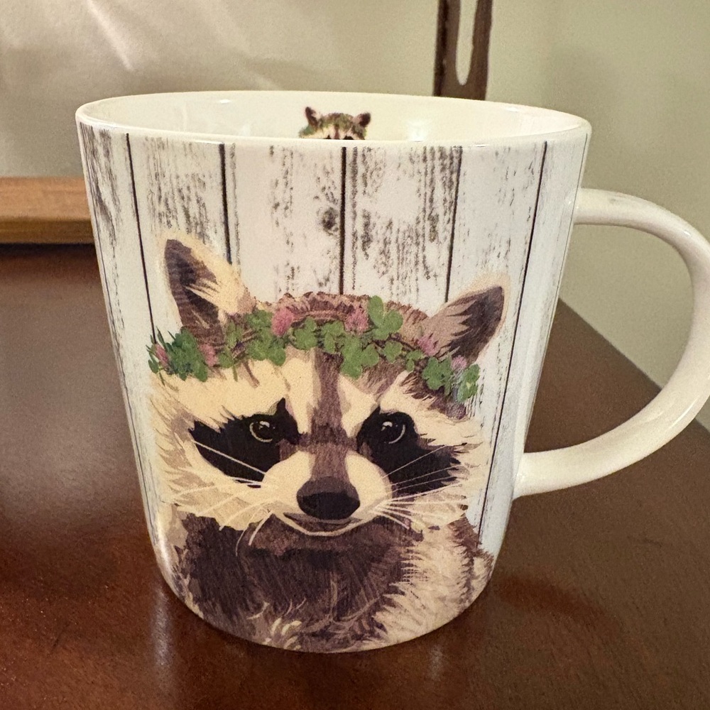 Raccoon With Flower Crown Mug